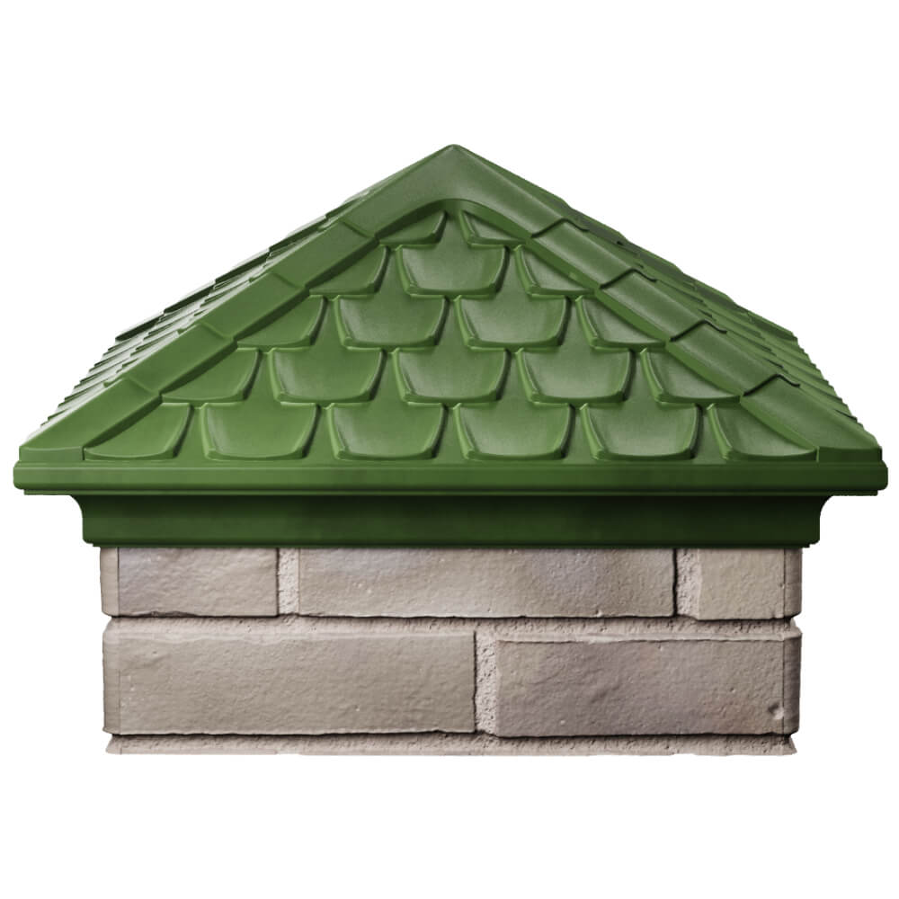 Колпак Zking Эльбрус Зеленый на столб 1.5х1.5 кирпича (385х385мм) Тихорецк фото