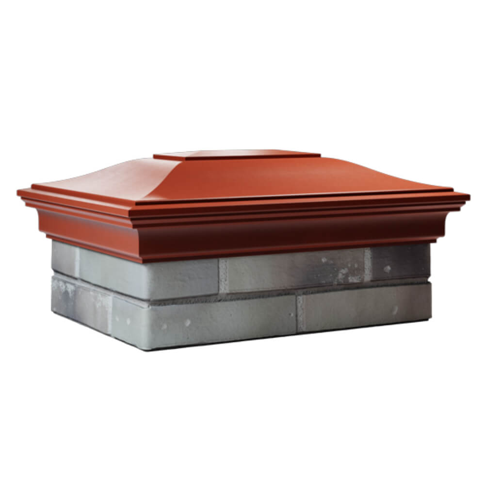 Колпак Zking Монблан Красный на столб 2х1.5 кирпича (515х385мм) в Тихорецке фото