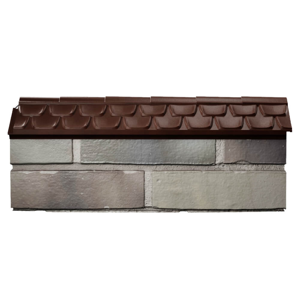Парапет Zking Эльбрус Коричневый с посадкой на 0.5 кирпича (130мм) в Тихорецке фото