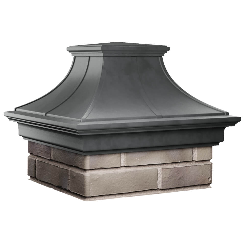Колпак Zking Монблан Премиум Серый на столб 1.5х1.5 кирпича (385х385мм) в Тихорецке фото