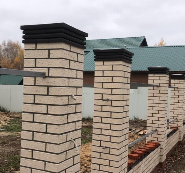 Колпак Zking Бона ХайТек Коричневый на столб 1.5х1.5 кирпича (385х385мм) в Тихорецке фото