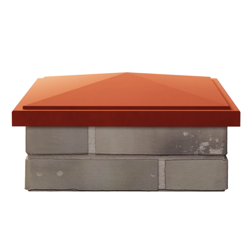 Колпак Zking БонаМоно Красный на столб 1.5х1.5 кирпича (385х385, 400х400мм) Тихорецк фото