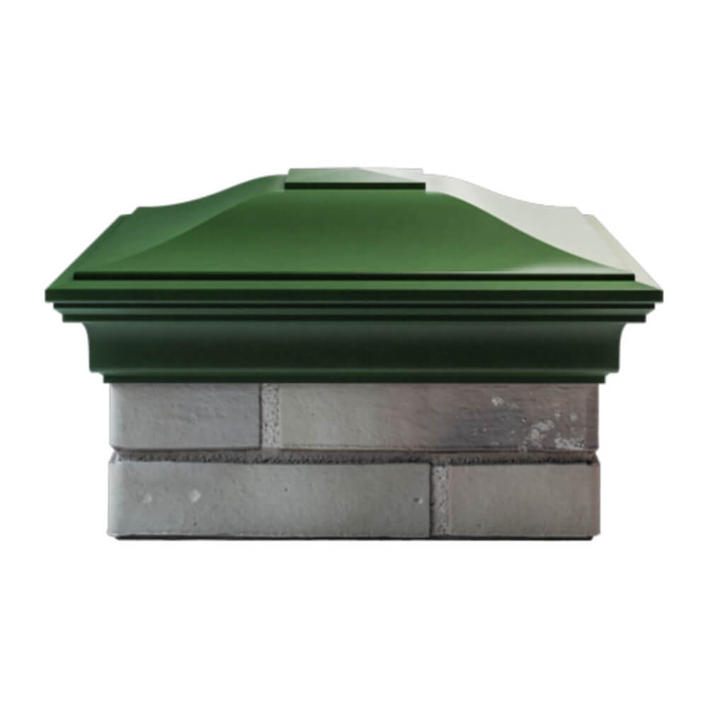 Колпак Zking Монблан Зеленый на столб 1.5х1.5 еврокирпича 0.7НФ (355х355мм) Тихорецк фото