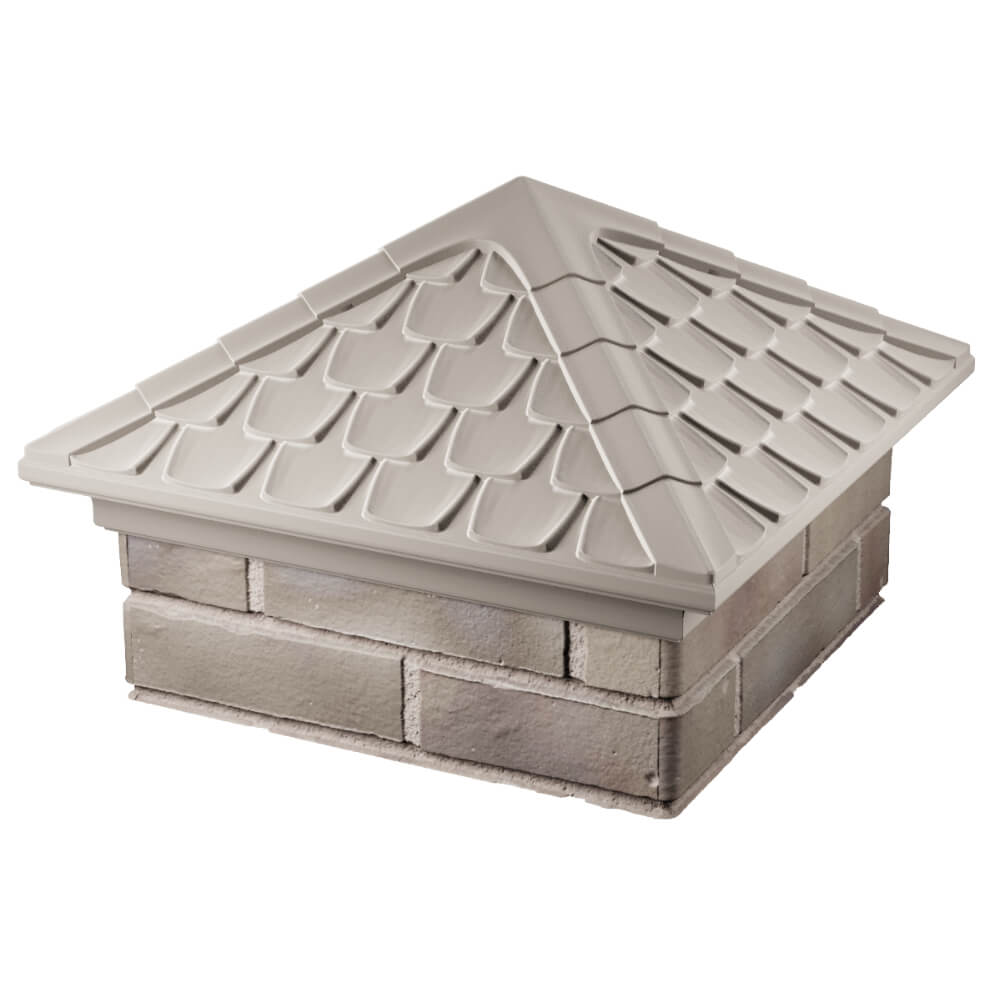 Колпак Zking Эльбрус Бежевый на столб 1.5х1.5 кирпича (385х385мм) в Тихорецке фото