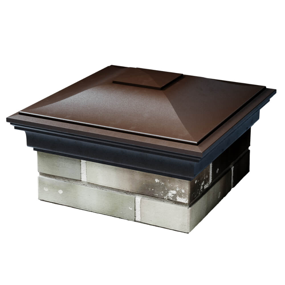 Колпак Zking Монблан Коричневый на столб 1.5х1.5 кирпича (385х385мм) в Тихорецке фото