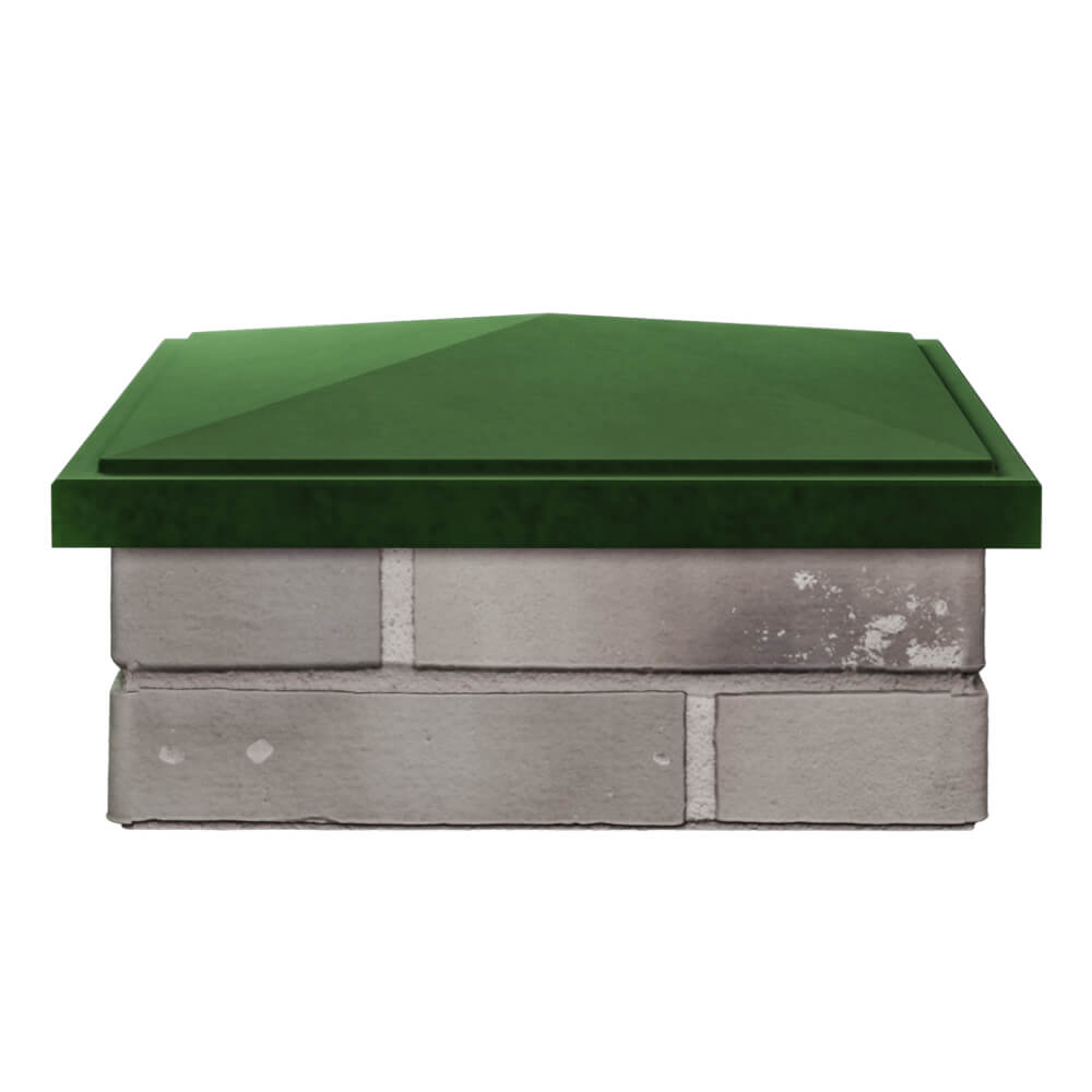 Колпак Zking БонаМоно Зеленый на столб 1.5х1.5 кирпича (385х385, 400х400мм) Тихорецк фото