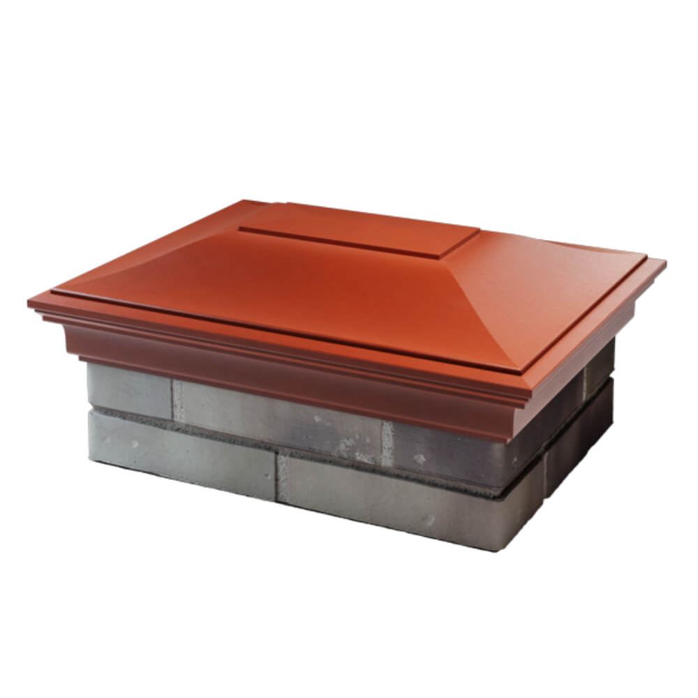 Колпак Zking Монблан Красный на столб 2х1.5 кирпича (515х385мм) в Тихорецке фото