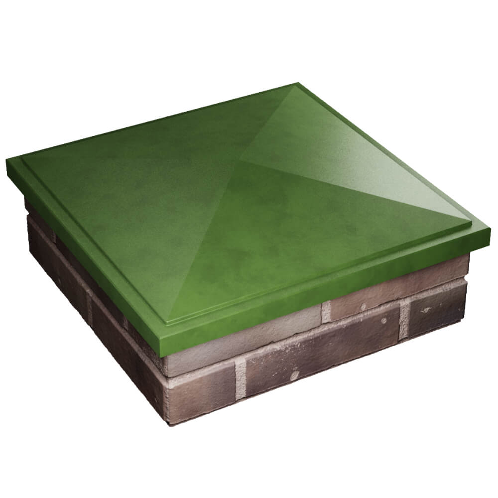 Колпак Zking БонаМоно Зеленый на столб 2х2 кирпича (515х515, 530х530мм) в Тихорецке фото