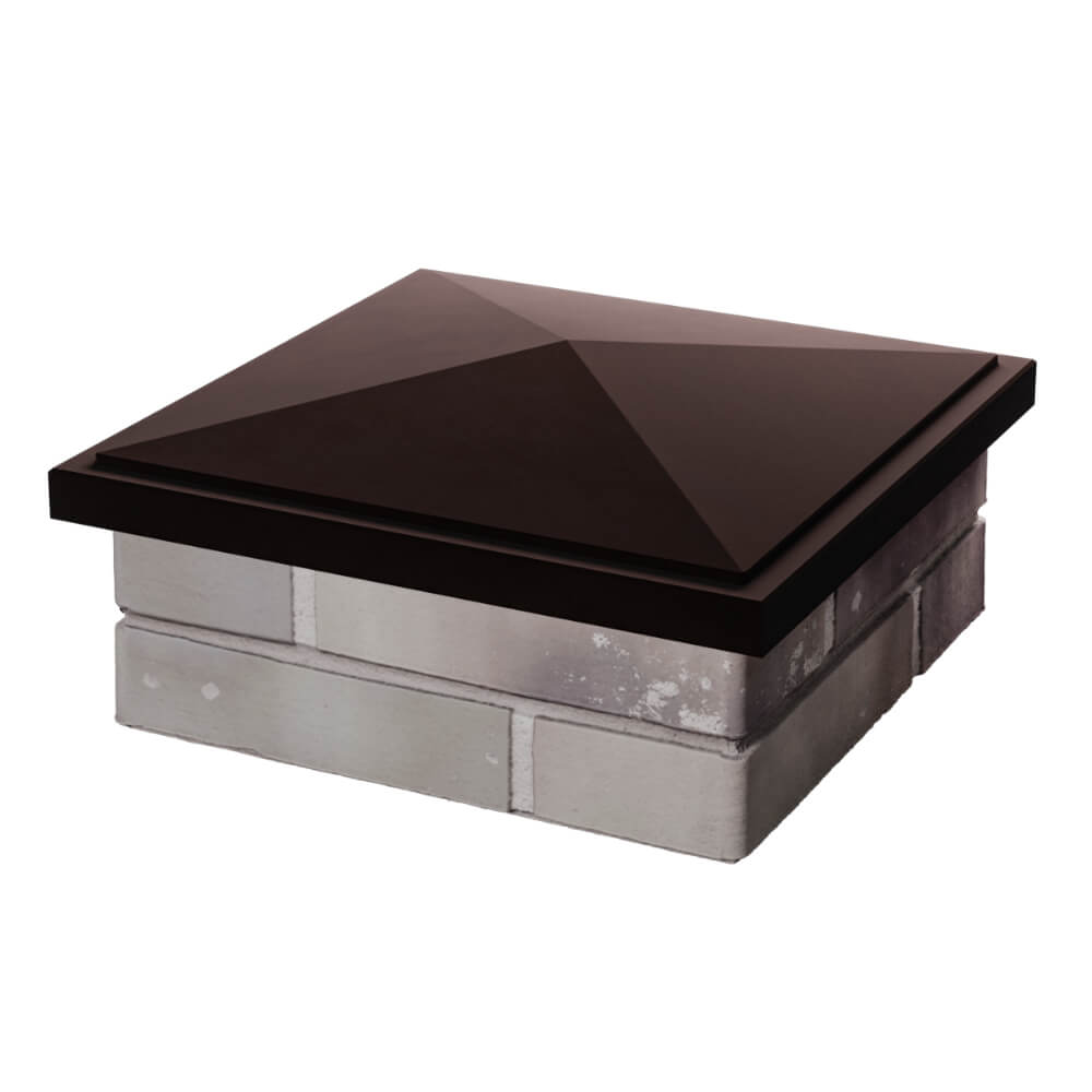 Колпак Zking БонаМоно Коричневый на столб 1.5х1.5 кирпича (385х385, 400х400мм) в Тихорецке фото