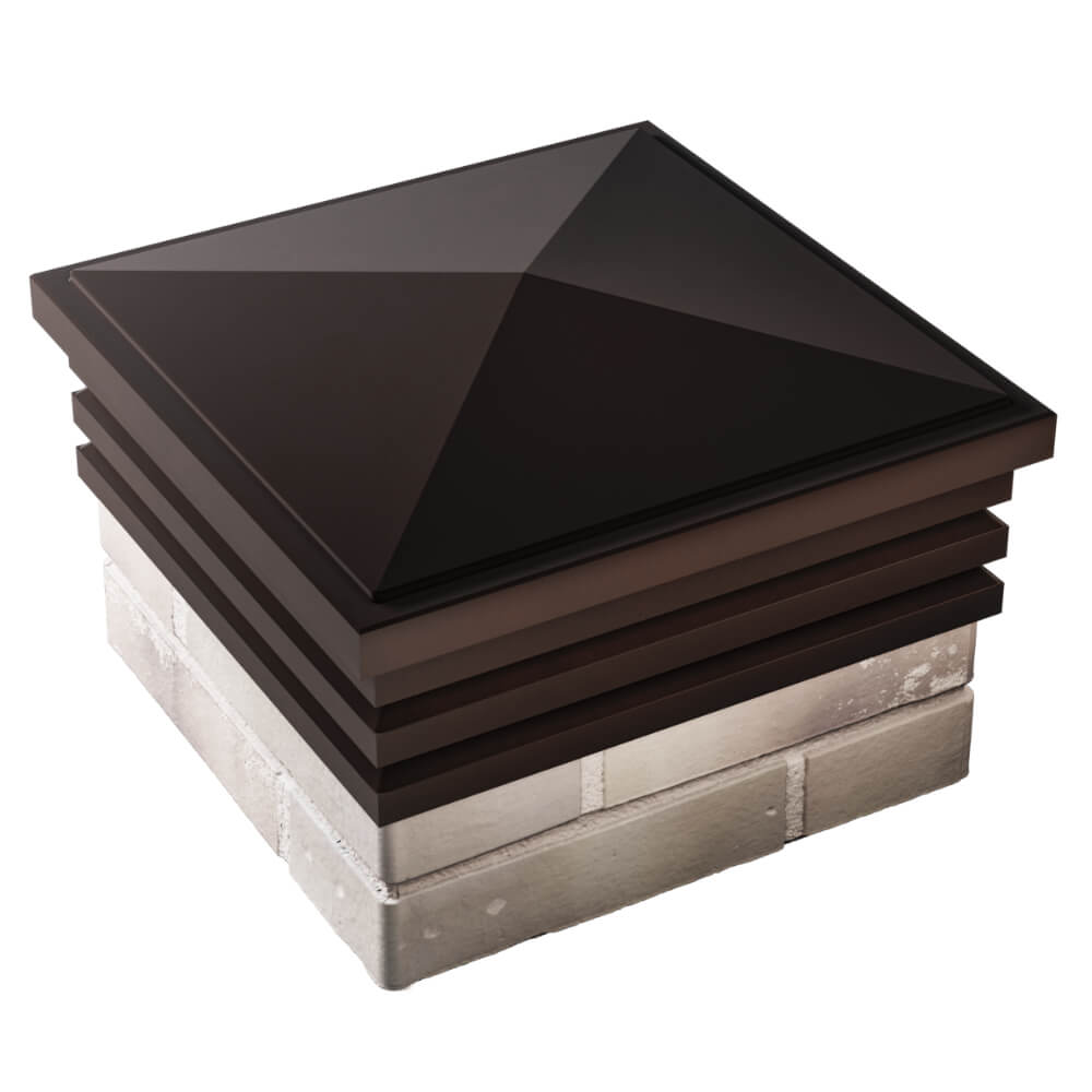 Колпак Zking Бона ХайТек Коричневый на столб 1.5х1.5 кирпича (385х385мм) в Тихорецке фото