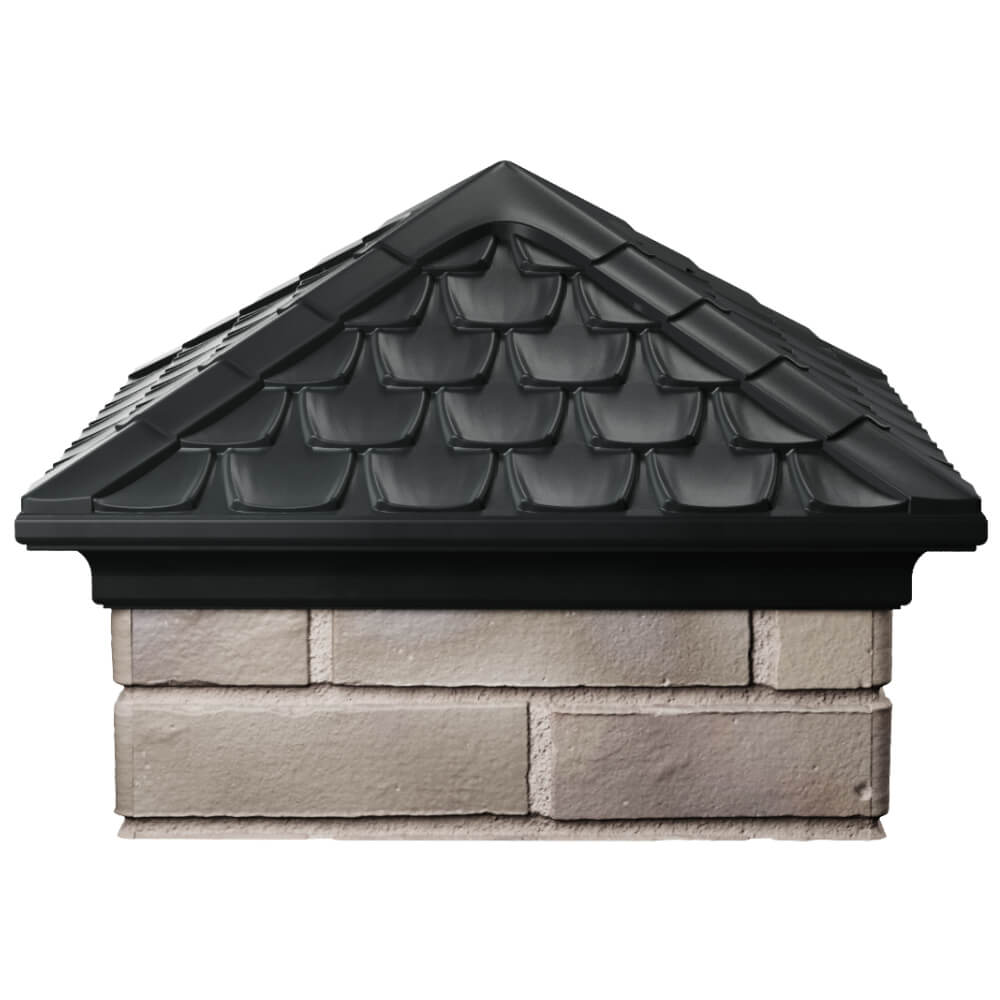 Колпак Zking Эльбрус Черный на столб 1.5х1.5 кирпича (385х385мм) Тихорецк фото