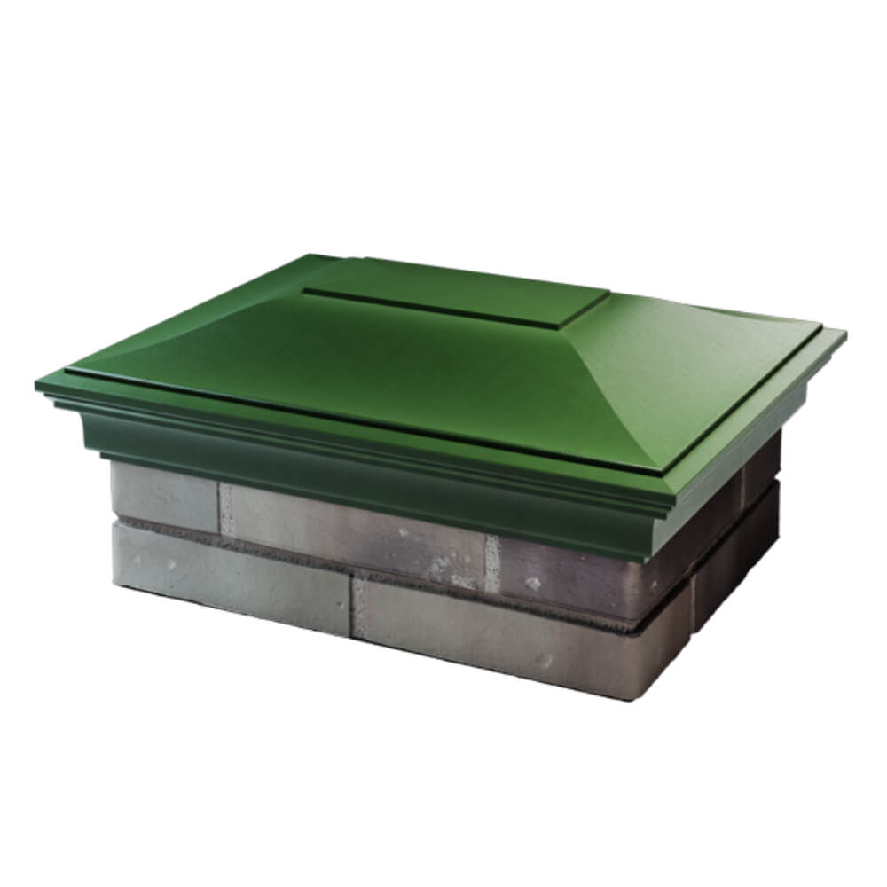 Колпак Zking Монблан Зеленый на столб 2х1.5 кирпича (515х385мм) в Тихорецке фото