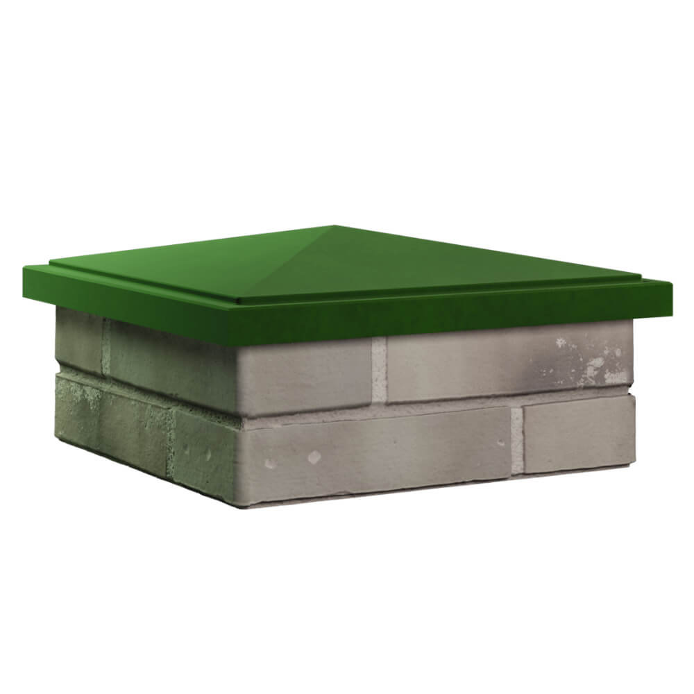 Колпак Zking БонаМоно Зеленый на столб 1.5х1.5 кирпича (385х385, 400х400мм) в Тихорецке фото