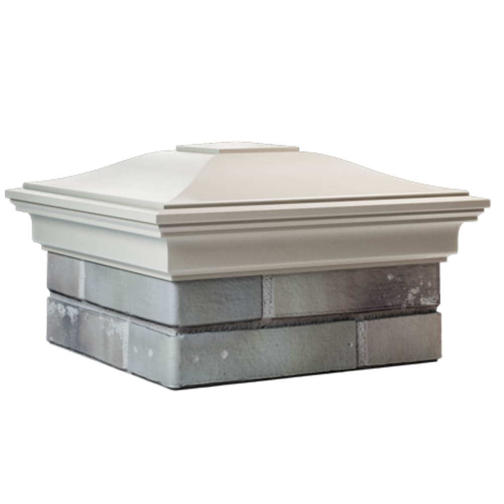 Колпак Zking Монблан Бежевый на столб 1.5х1.5 кирпича (385х385мм) в Тихорецке фото