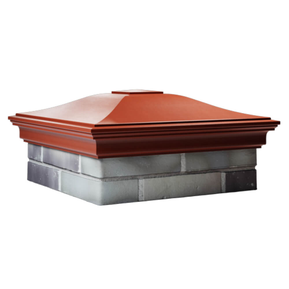 Колпак Zking Монблан Красный на столб 2х2 кирпича (515х515мм) в Тихорецке фото