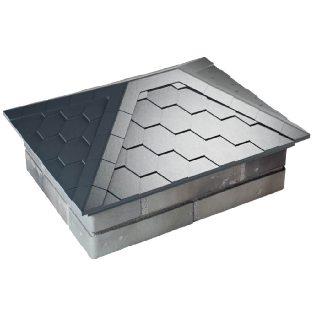 Колпак Zking Эверест Серый на столб 2х1.5 кирпича (520х390мм) Тихорецк фото