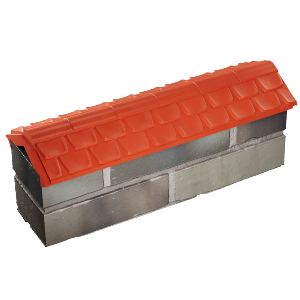 Парапет Zking Эльбрус Красный с посадкой на 0.5 кирпича (130мм) в Тихорецке фото