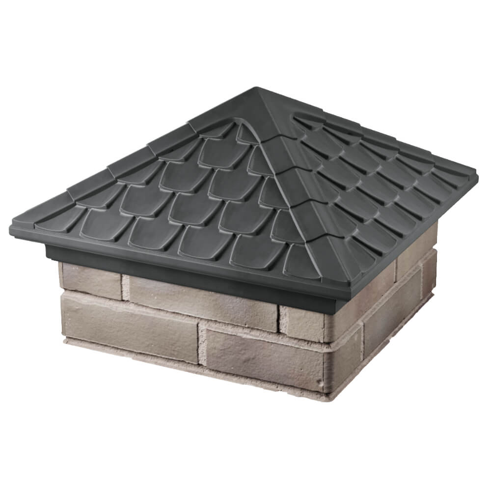 Колпак Zking Эльбрус Серый на столб 1.5х1.5 кирпича (385х385мм) в Тихорецке фото