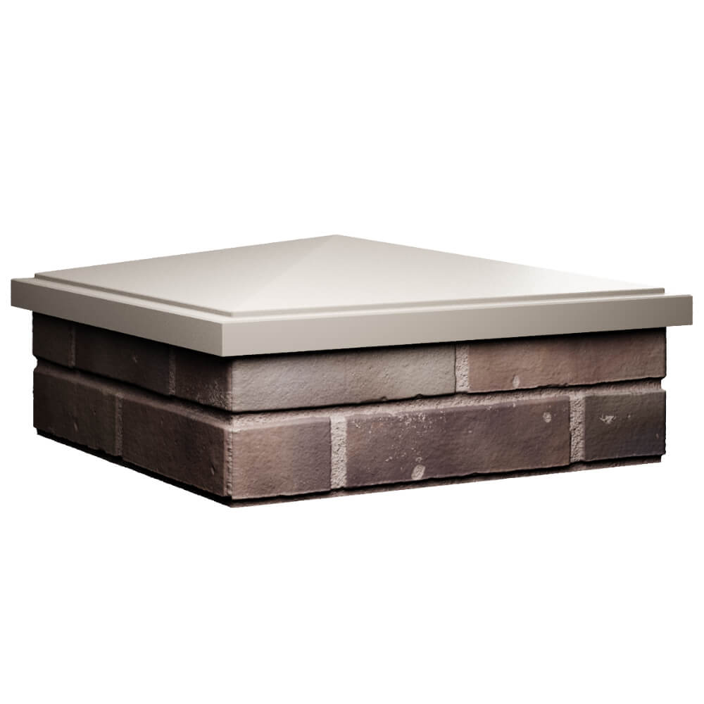 Колпак Zking БонаМоно Бежевый на столб 2х2 кирпича (515х515, 530х530мм) в Тихорецке фото