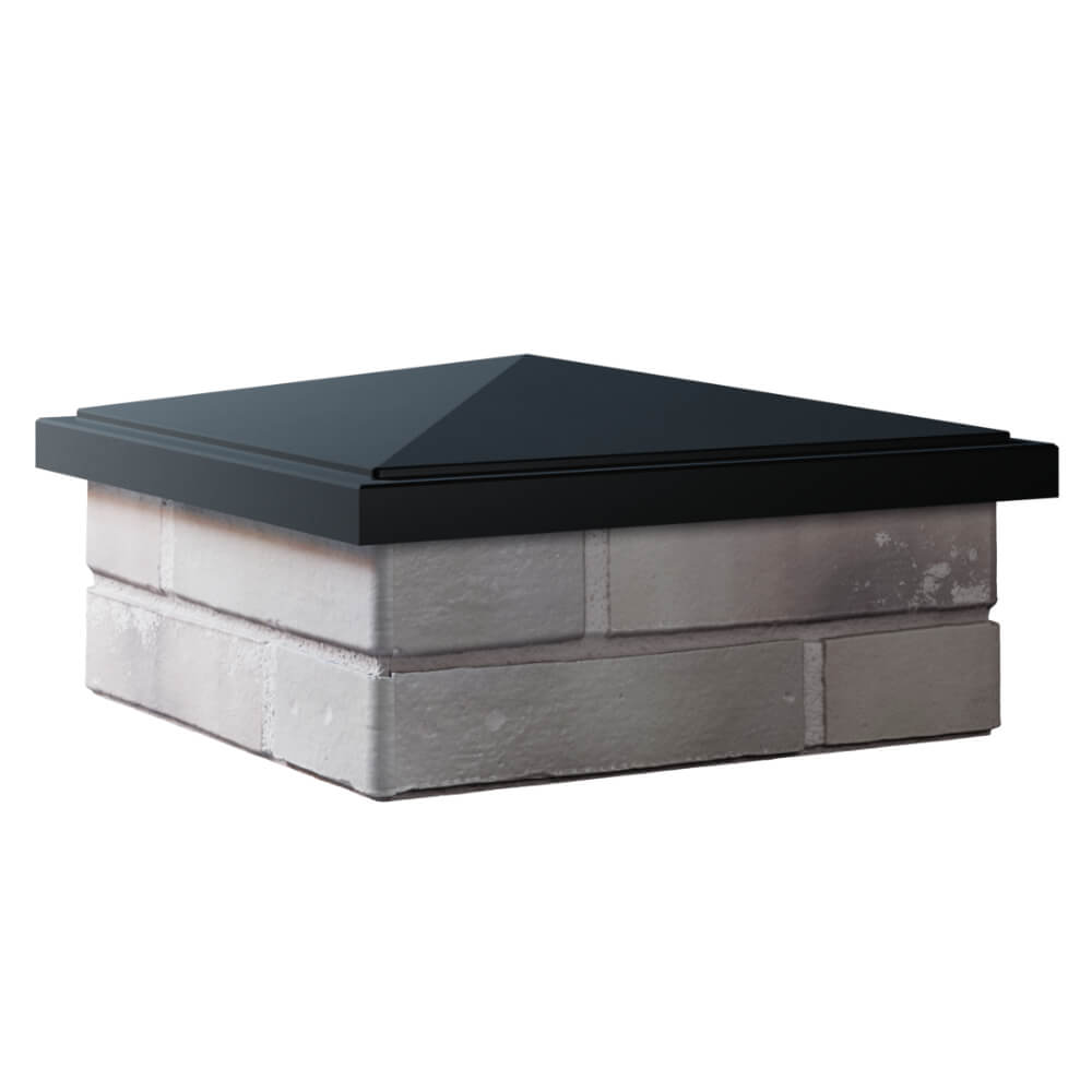 Колпак Zking БонаМоно Черный на столб 1.5х1.5 кирпича (385х385, 400х400мм) в Тихорецке фото