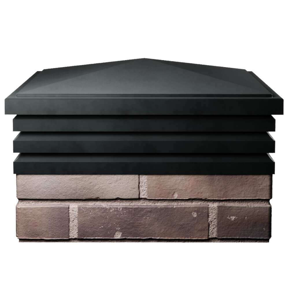 Колпак Zking Бона ХайТек Черный на столб 2х2 кирпича (513х513мм) Тихорецк фото