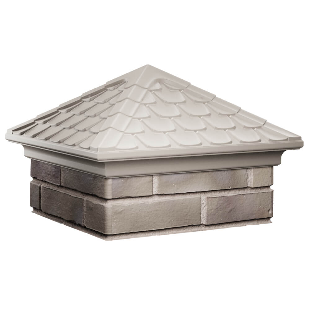 Колпак Zking Эльбрус Бежевый на столб 1.5х1.5 кирпича (385х385мм) в Тихорецке фото