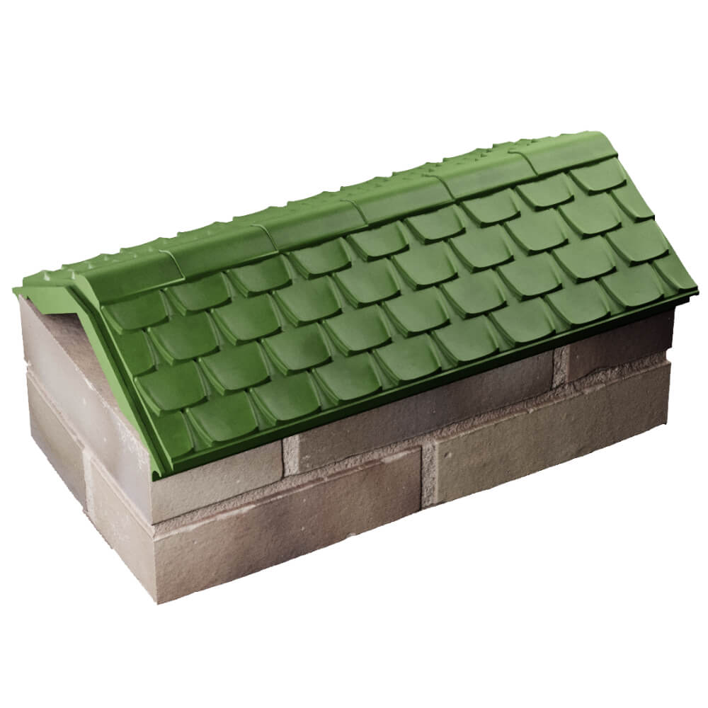 Парапет Zking Эльбрус Зеленый с посадкой на 1 кирпич (255мм) в Тихорецке фото