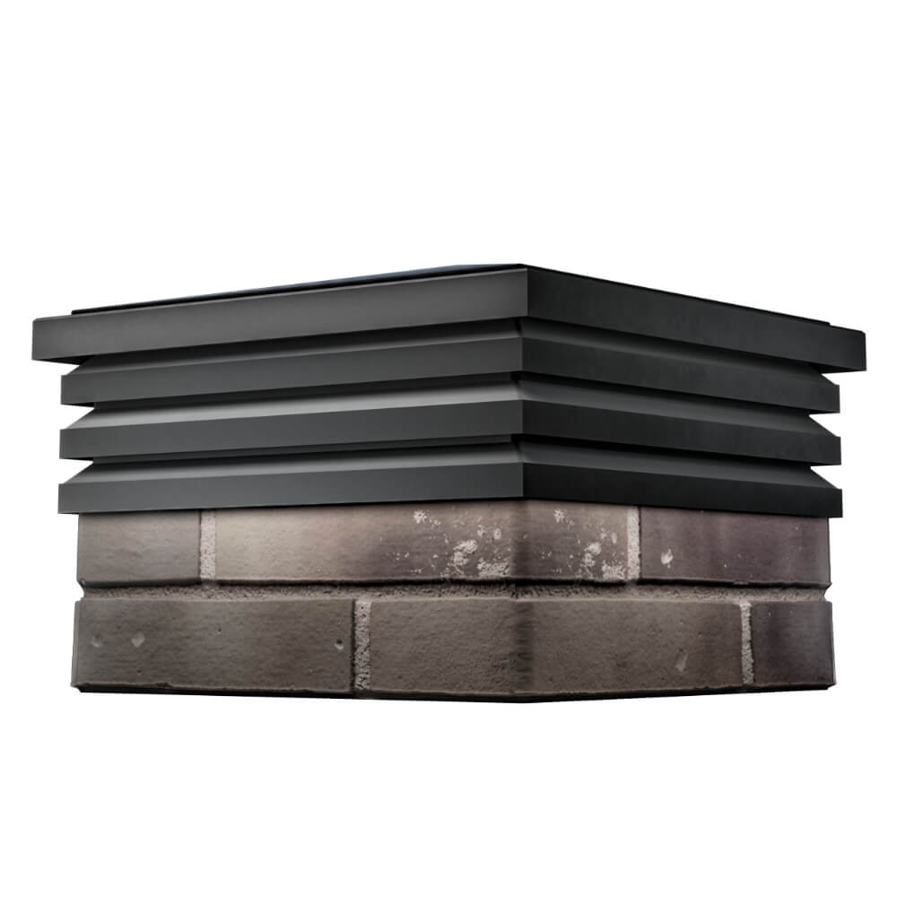 Колпак Zking Бона ХайТек Черный на столб 1.5х1.5 кирпича (385х385мм) в Тихорецке фото