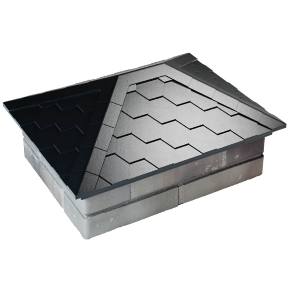 Колпак Zking Эверест Черный на столб 2х1.5 кирпича (520х390мм) Тихорецк фото