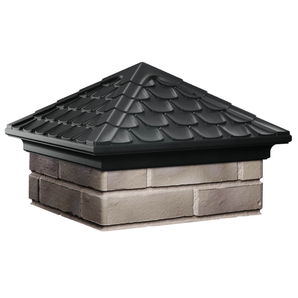 Колпак Zking Эльбрус Черный на столб 1.5х1.5 кирпича (385х385мм) в Тихорецке фото