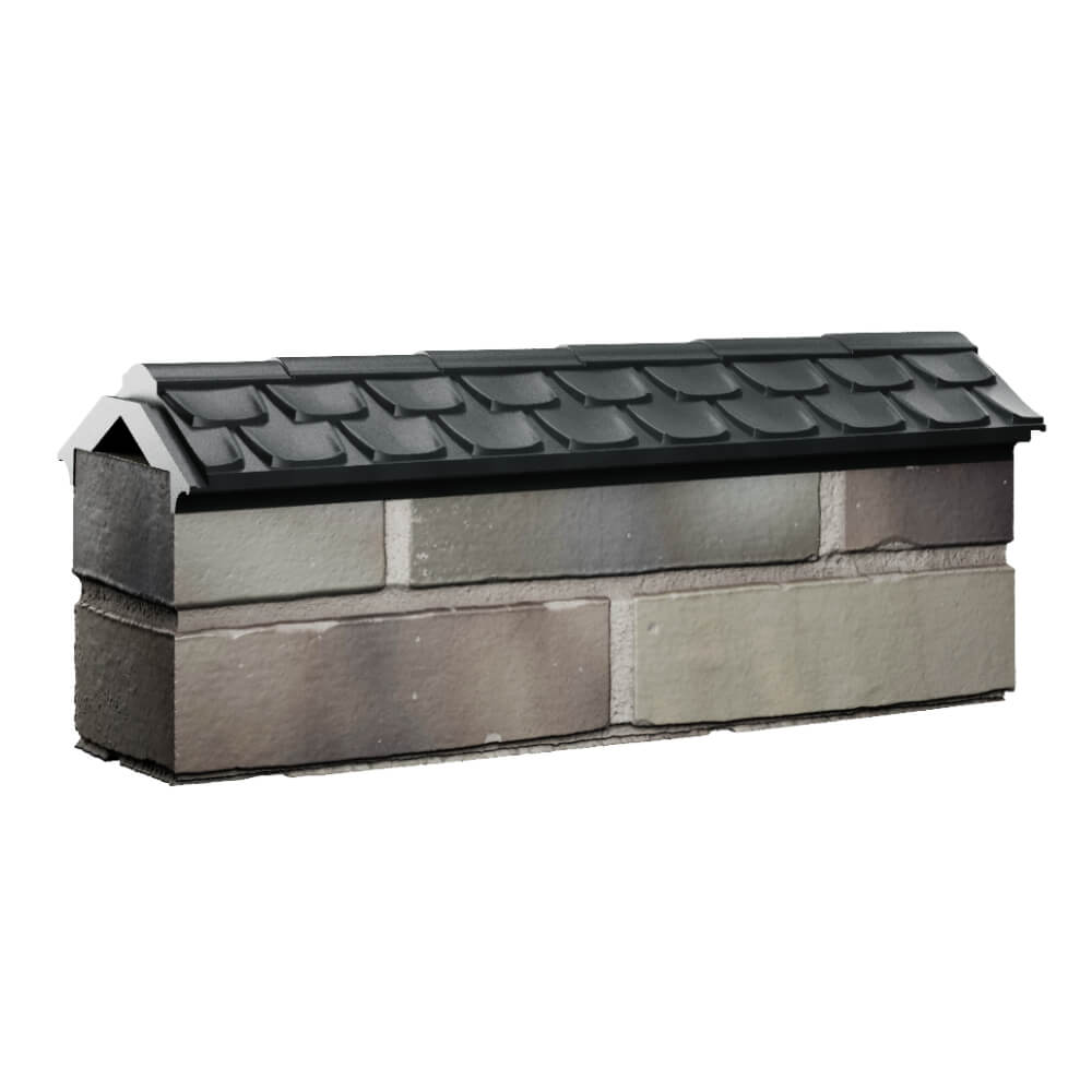 Парапет Zking Эльбрус Черный с посадкой на 0.5 кирпича (130мм) Тихорецк фото
