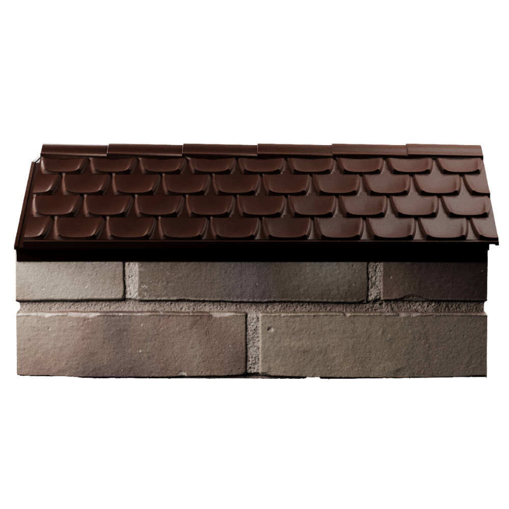 Парапет Zking Эльбрус Коричневый с посадкой на 1 кирпич (255мм) в Тихорецке фото
