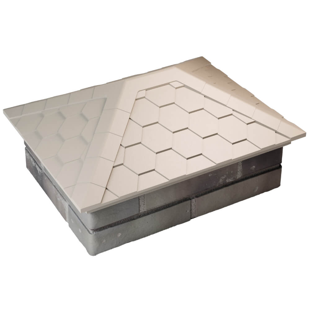 Колпак Zking Эверест Бежевый на столб 2х1.5 кирпича (520х390мм) Тихорецк фото