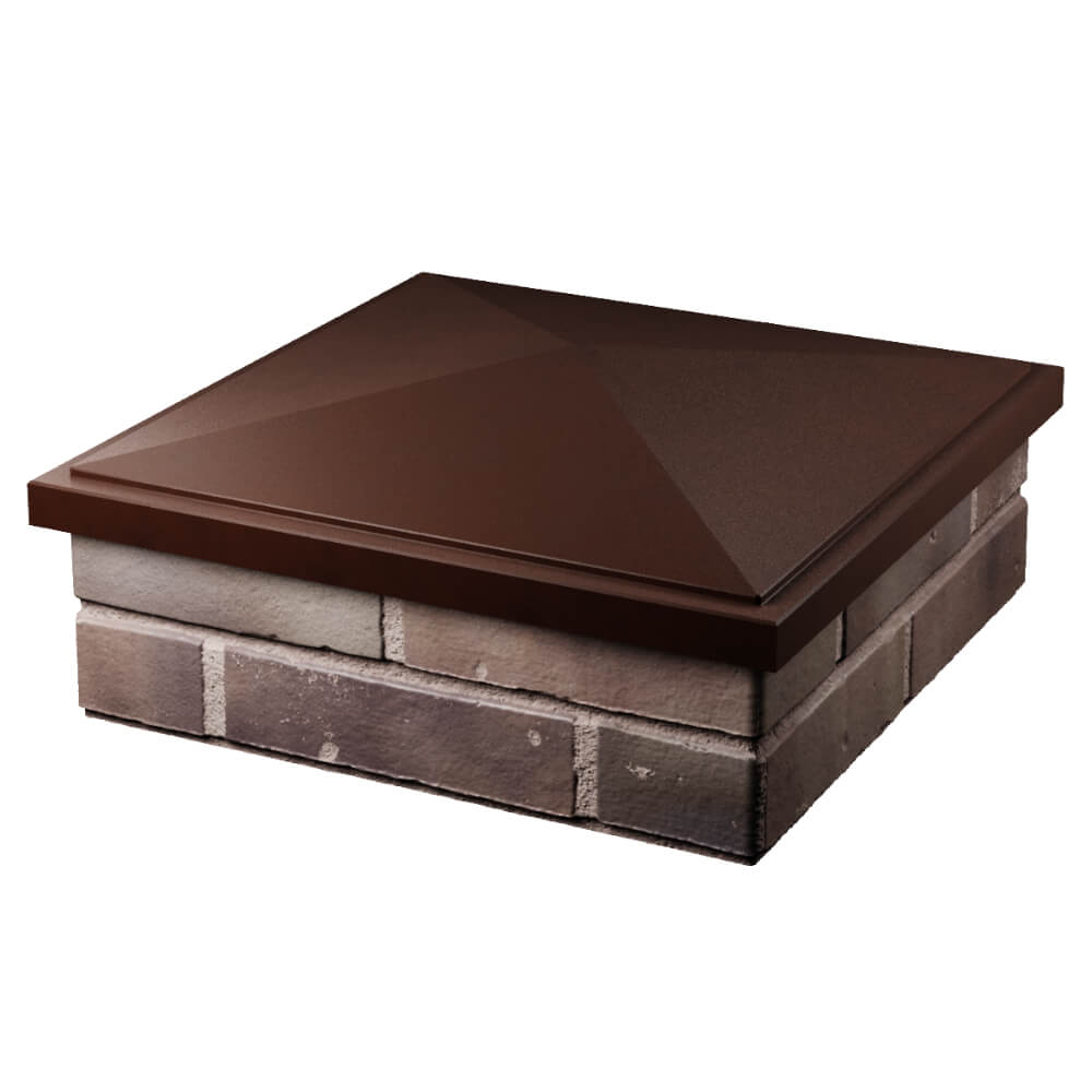 Колпак Zking БонаМоно Коричневый на столб 2х2 кирпича (515х515, 530х530мм) в Тихорецке фото