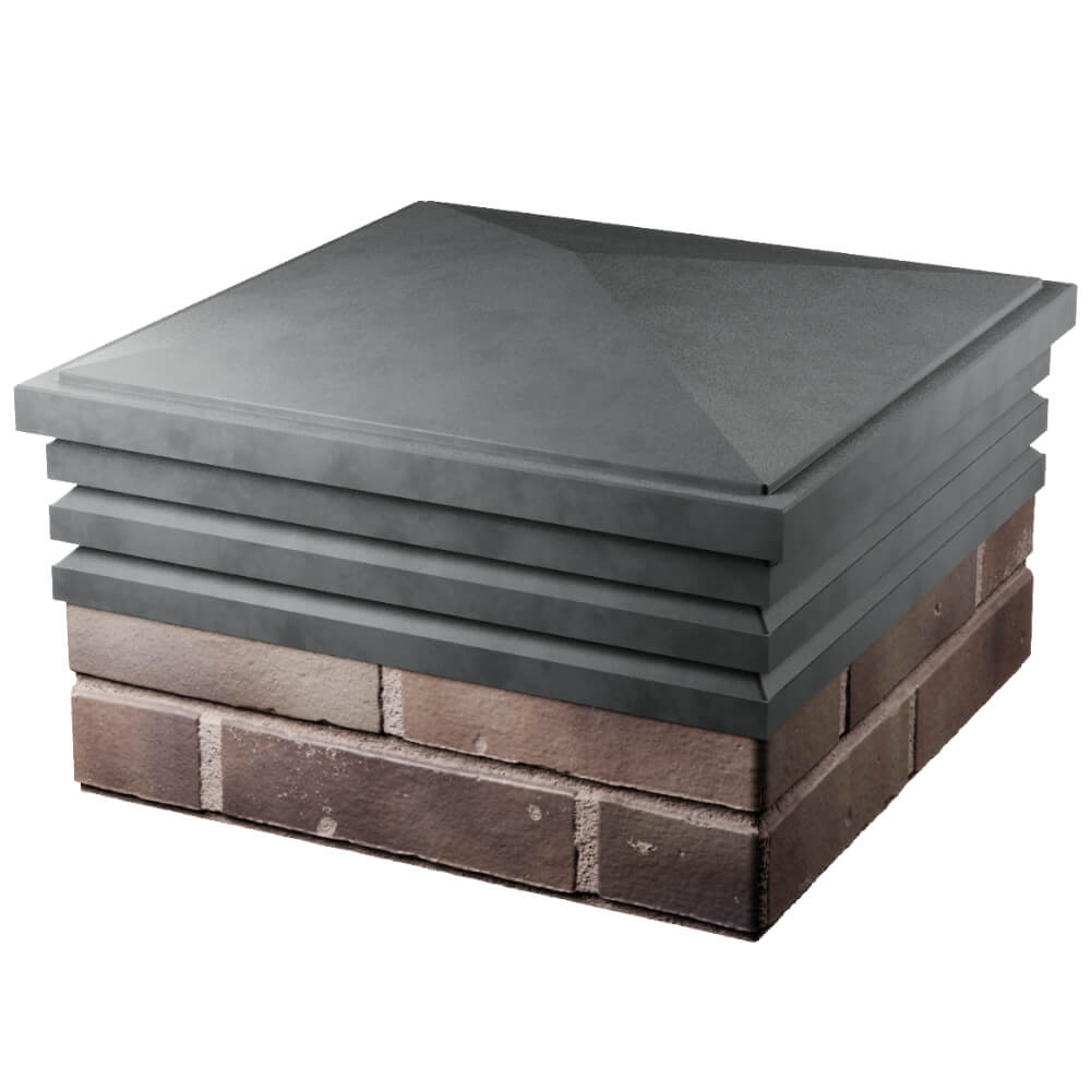 Колпак Zking Бона ХайТек Серый на столб 2х2 кирпича (513х513мм) в Тихорецке фото