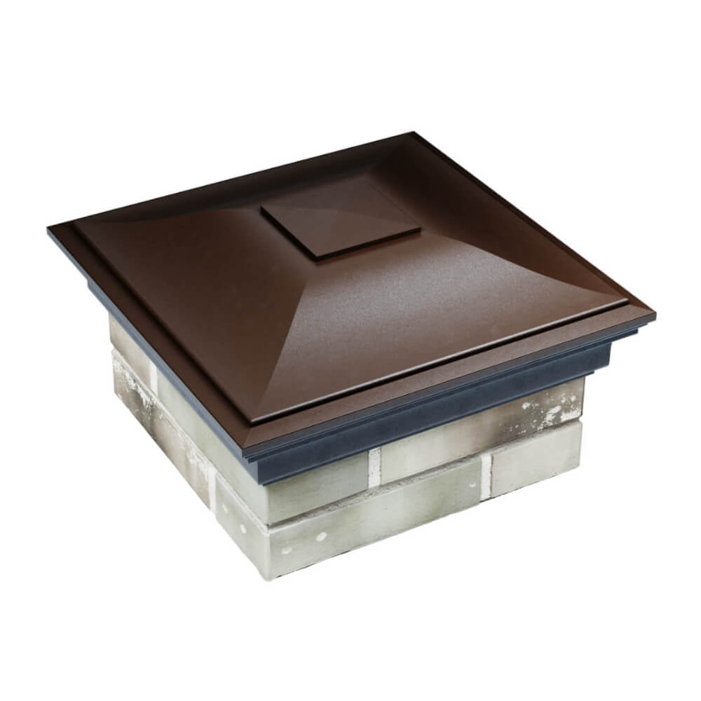 Колпак Zking Монблан Коричневый на столб 1.5х1.5 еврокирпича 0.7НФ (355х355мм) в Тихорецке фото