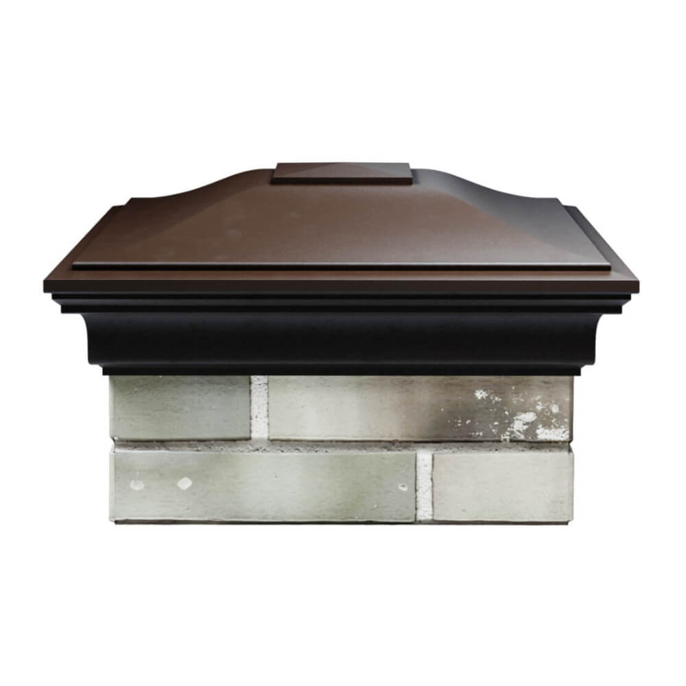 Колпак Zking Монблан Коричневый на столб 1.5х1.5 еврокирпича 0.7НФ (355х355мм) Тихорецк фото