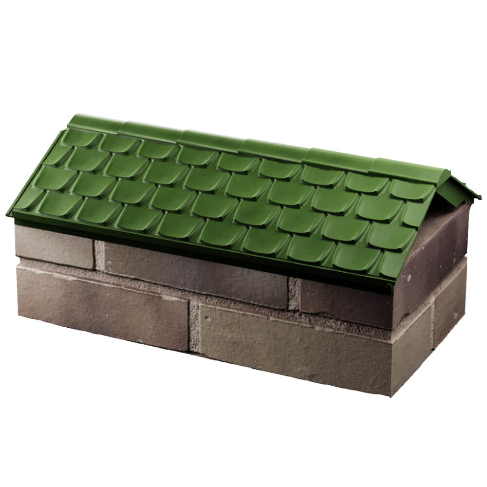 Парапет Zking Эльбрус Зеленый с посадкой на 1 кирпич (255мм) в Тихорецке фото