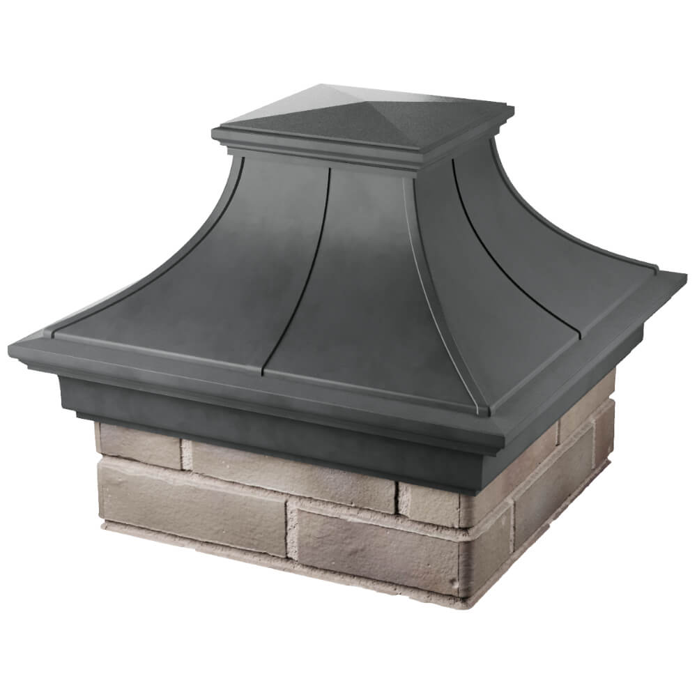 Колпак Zking Монблан Премиум Серый на столб 1.5х1.5 кирпича (385х385мм) в Тихорецке фото