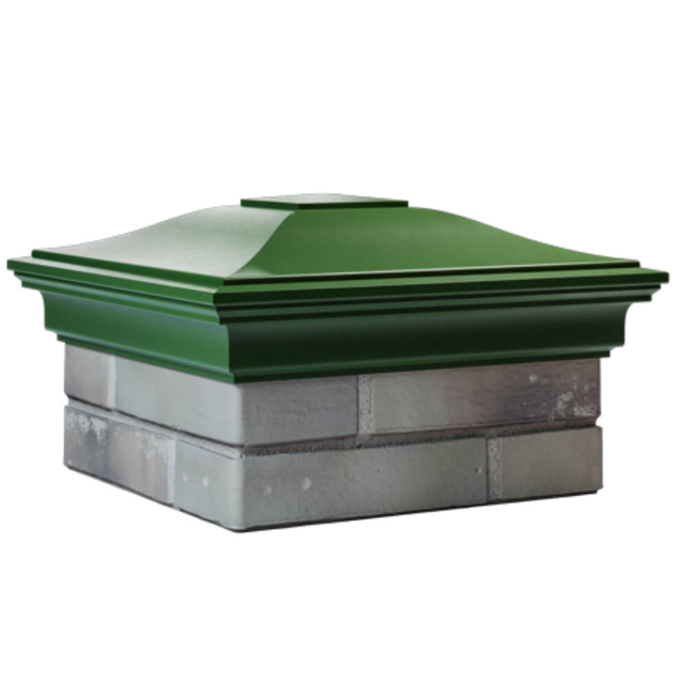 Колпак Zking Монблан Зеленый на столб 1.5х1.5 кирпича (385х385мм) в Тихорецке фото