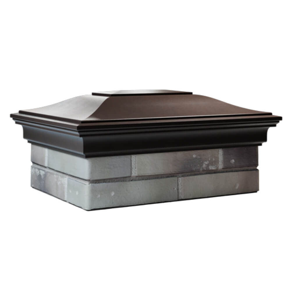 Колпак Zking Монблан Коричневый на столб 2х1.5 кирпича (515х385мм) в Тихорецке фото