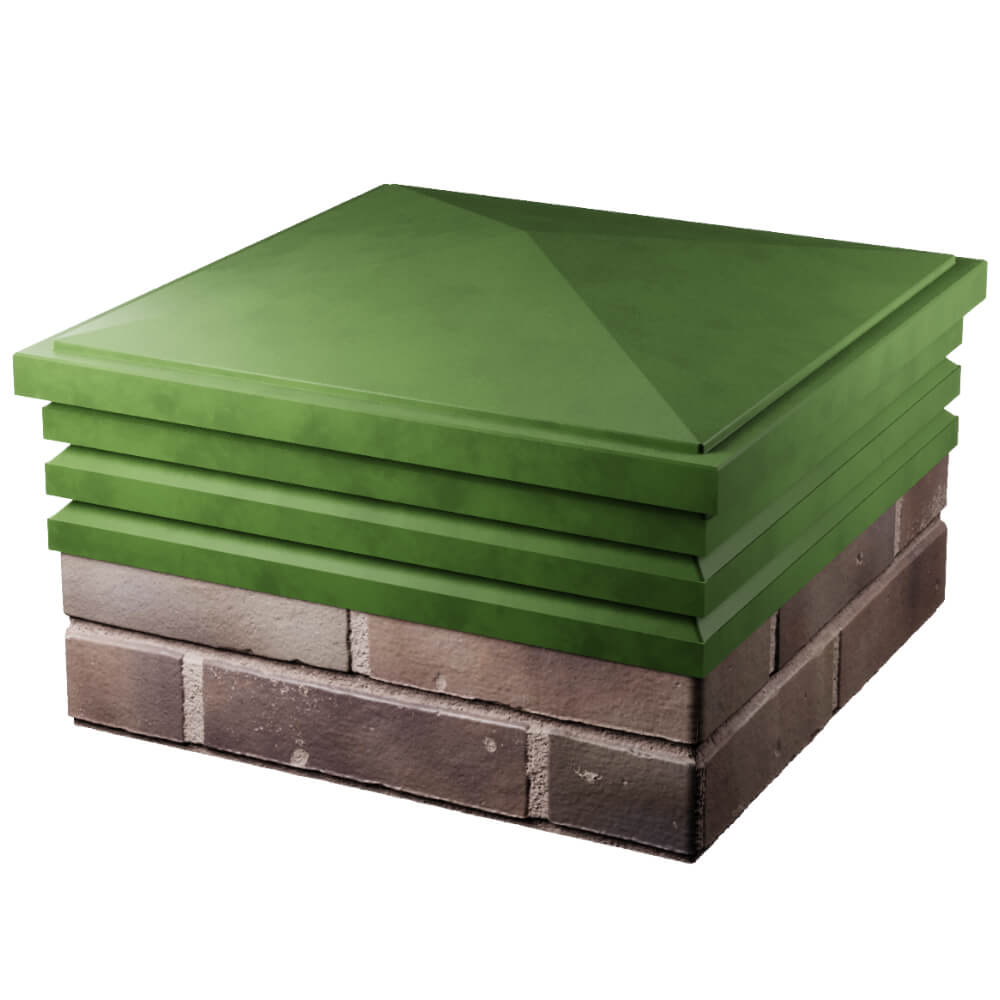 Колпак Zking Бона ХайТек Зеленый на столб 2х2 кирпича (513х513мм) в Тихорецке фото