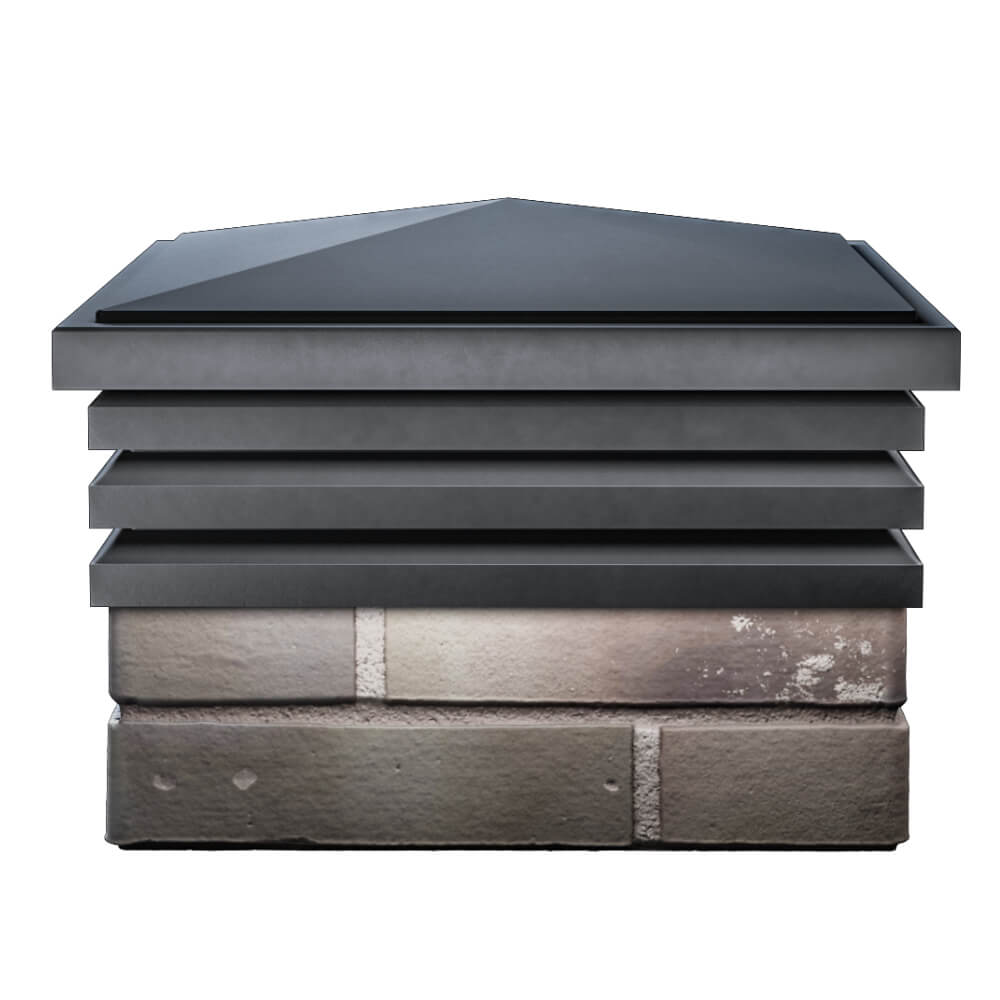 Колпак Zking Бона ХайТек Серый на столб 1.5х1.5 кирпича (385х385мм) Тихорецк фото