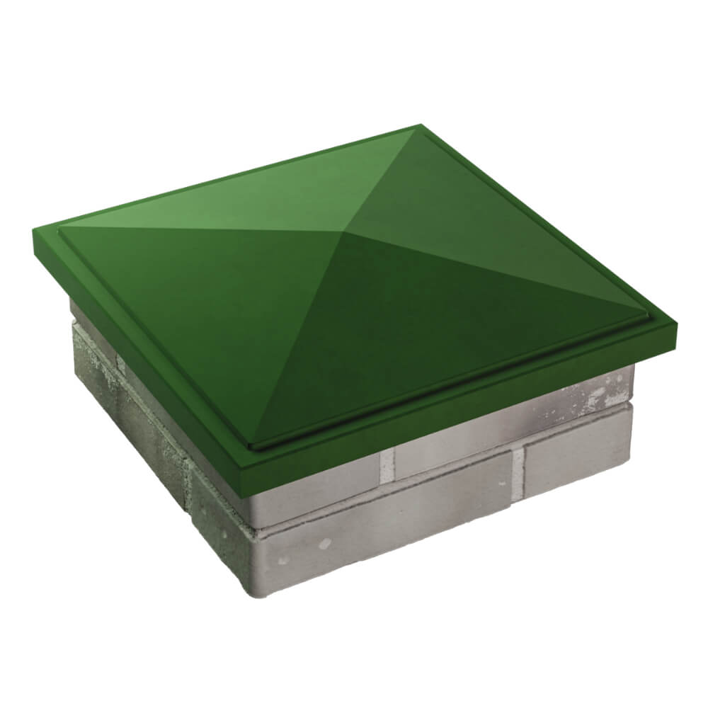 Колпак Zking БонаМоно Зеленый на столб 1.5х1.5 кирпича (385х385, 400х400мм) в Тихорецке фото