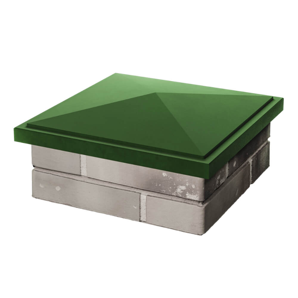 Колпак Zking БонаМоно Зеленый на столб 1.5х1.5 кирпича (385х385, 400х400мм) в Тихорецке фото