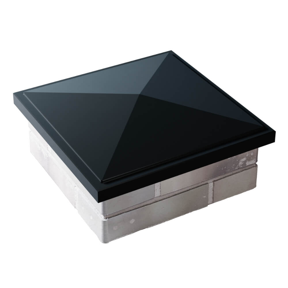 Колпак Zking БонаМоно Черный на столб 1.5х1.5 кирпича (385х385, 400х400мм) в Тихорецке фото