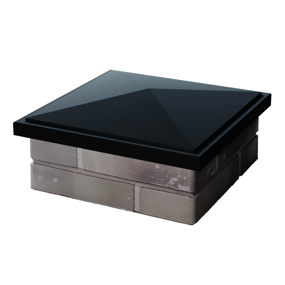 Колпак Zking БонаМоно Черный на столб 1.5х1.5 кирпича (385х385, 400х400мм) в Тихорецке фото