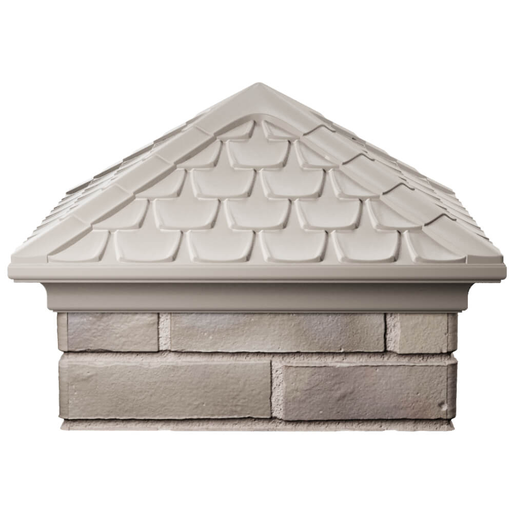 Колпак Zking Эльбрус Бежевый на столб 1.5х1.5 кирпича (385х385мм) Тихорецк фото