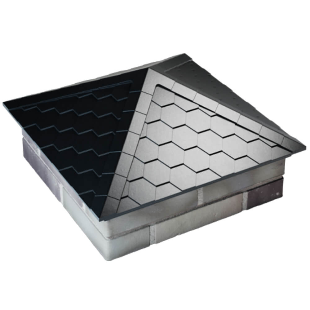 Колпак Zking Эверест Черный на столб 2х2 кирпича (535х535мм) Тихорецк фото