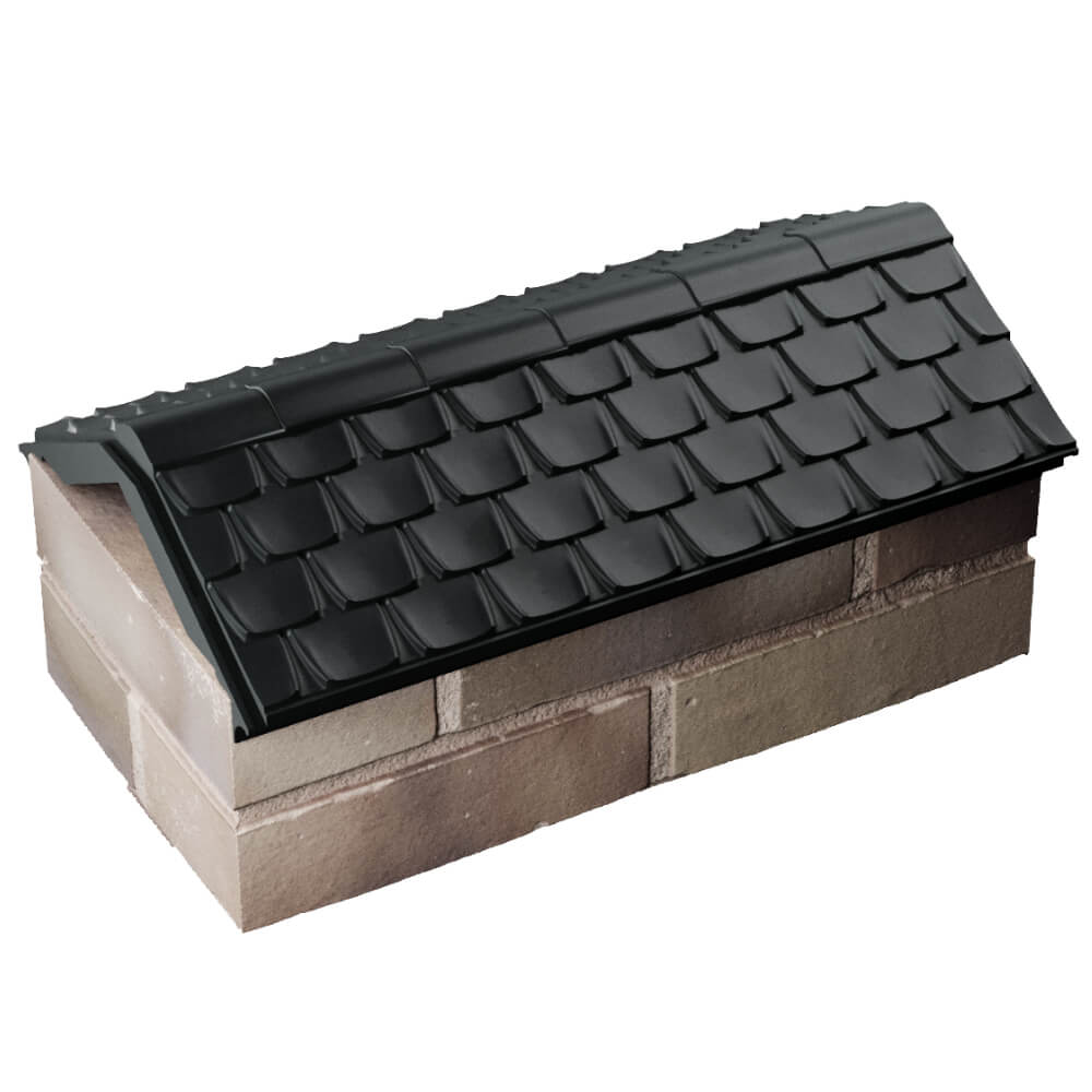 Парапет Zking Эльбрус Черный с посадкой на 1 кирпич (255мм) в Тихорецке фото